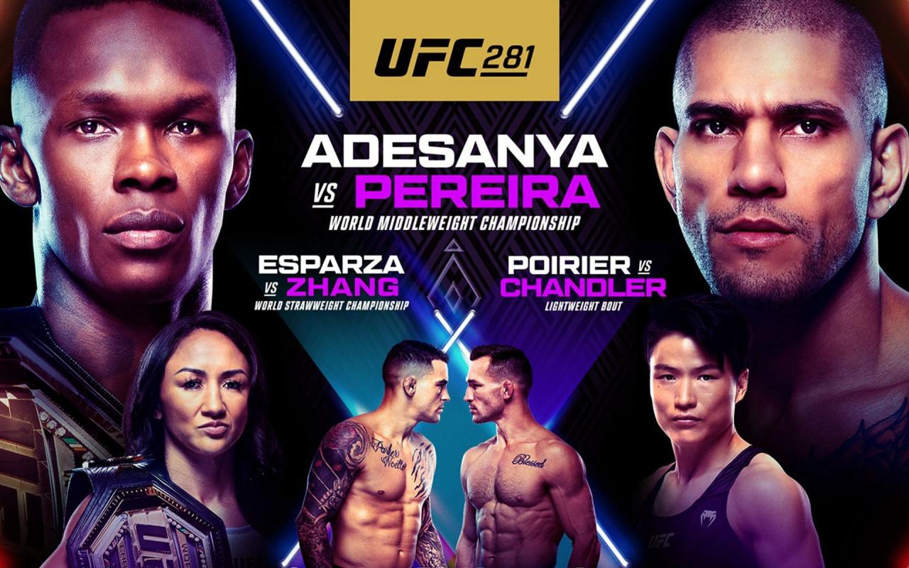 Informasi detail pertandingan ufc termasuk kartu pertandingan